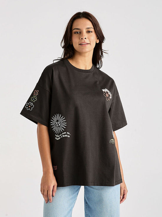 Wrangler - Sun Dream Boxy Slouch Tee - Worn Black