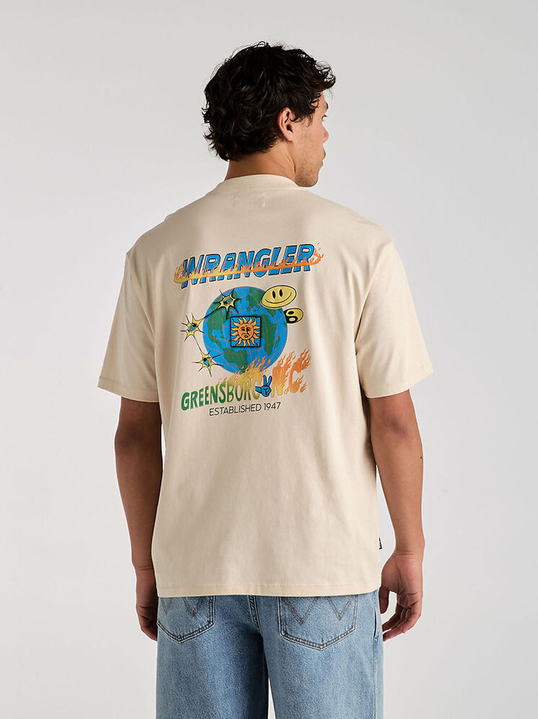 Wrangler - World Tour Slacker Tee - Ecru