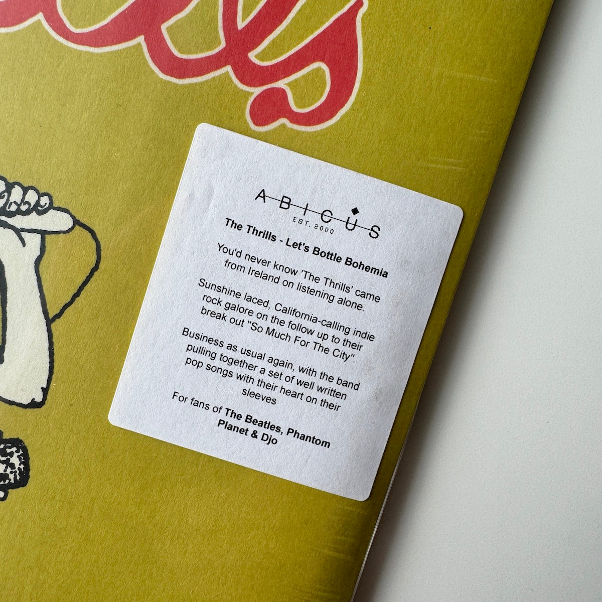 The Thrills - Let's Bottle Bohemia. LP