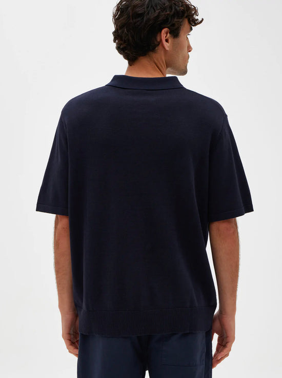 Load image into Gallery viewer, Assembly - Kisho Knit Polo Shirt - True Navy
