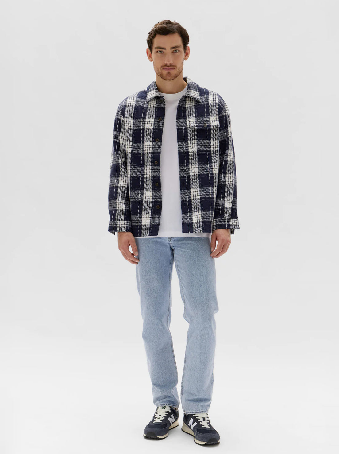 Assembly - Mikael Check Overshirt - True Navy Check