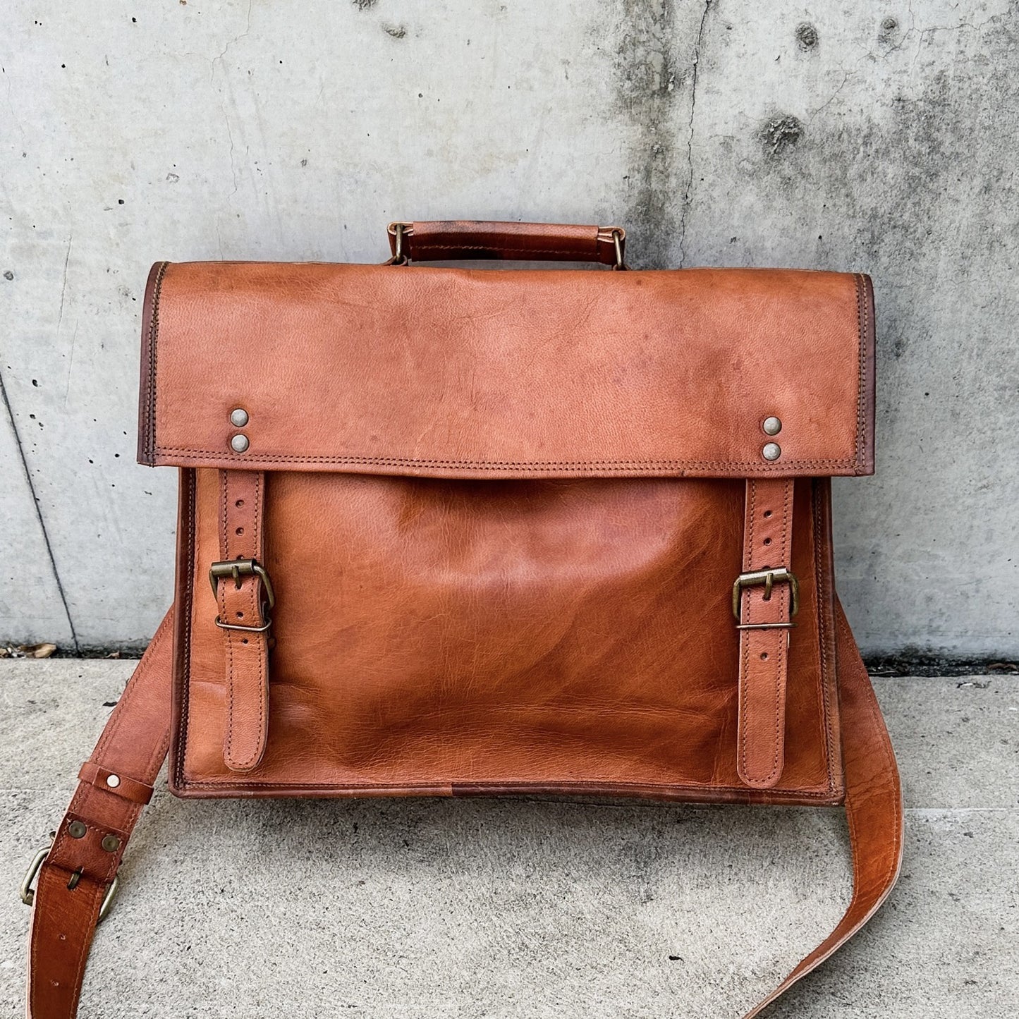 Billy Goat Designs - Leather Satchel - Large 15" (S15)