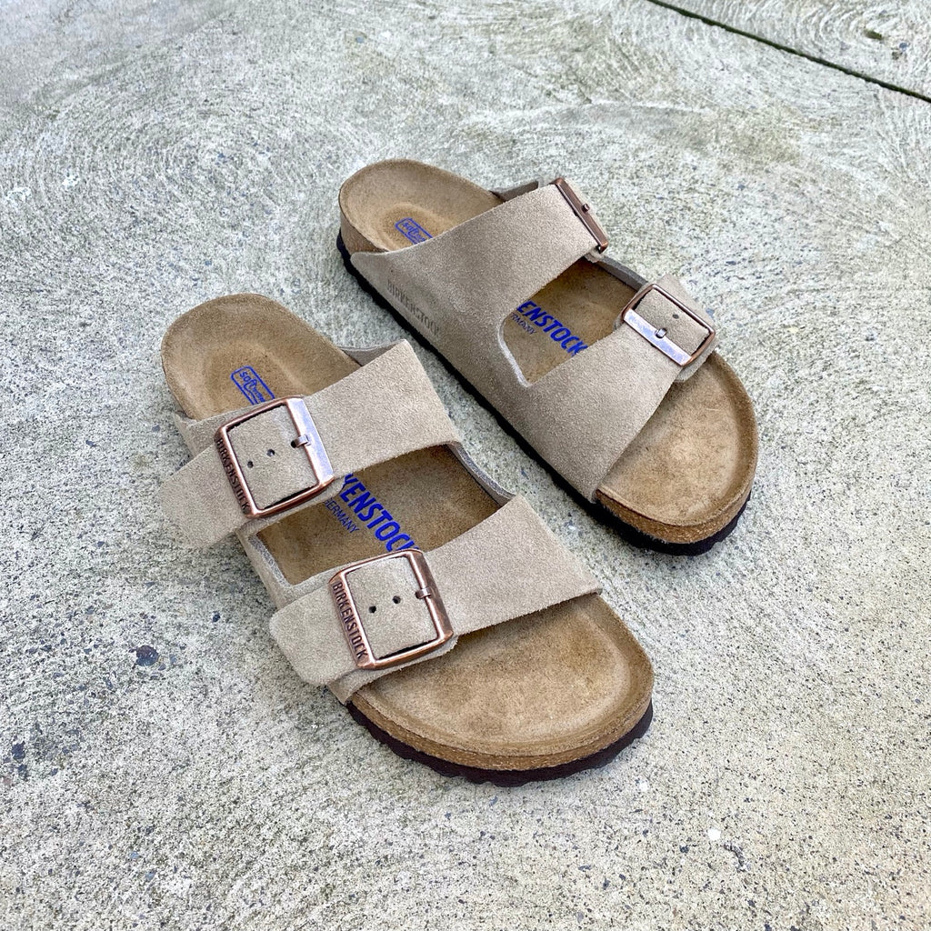 Birkenstock - Arizona - Suede SFB - Taupe - Narrow – Abicus