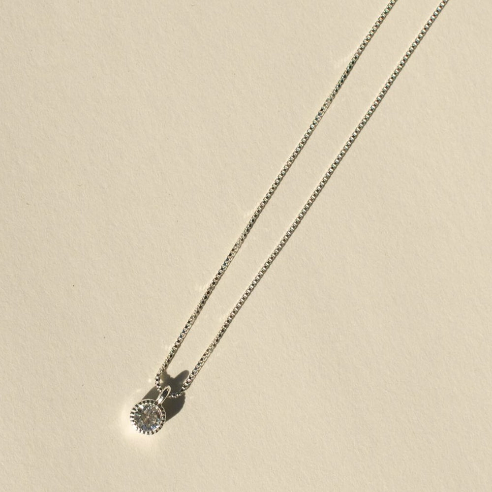 Brie Leon - 925 Redondo Drop Necklace - Silver/Clear