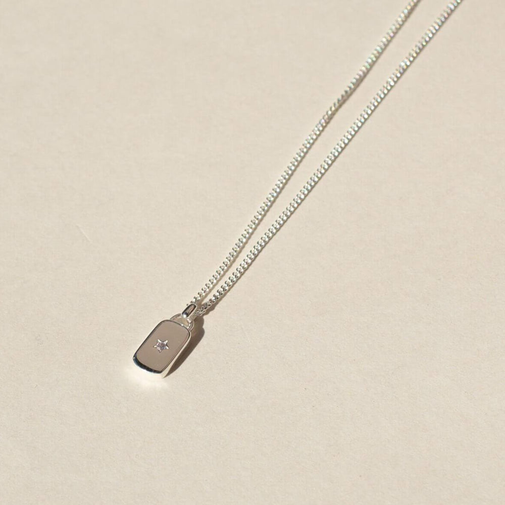 Brie Leon - 925 Lunette Birth Stone Necklace - Silver - November