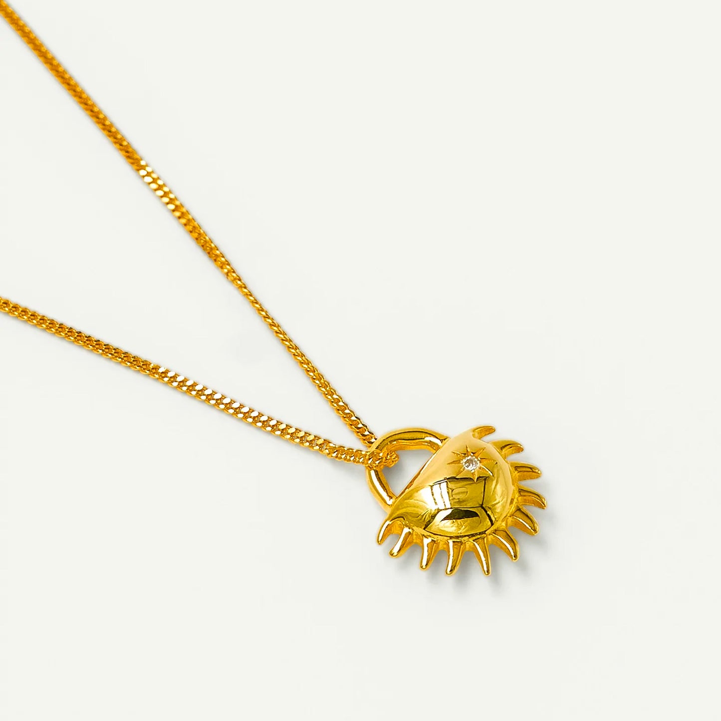 Brie Leon - Bebe Solida Charm Pendant Necklace - Gold
