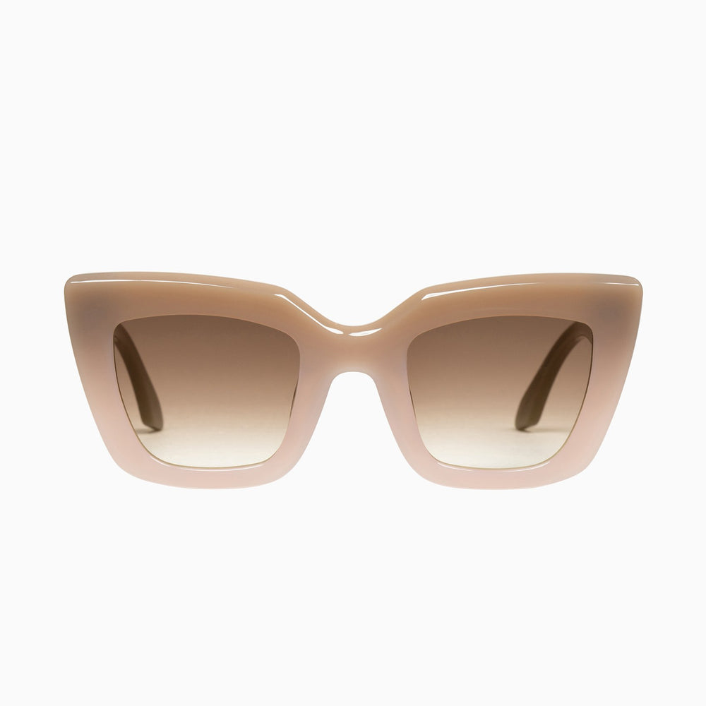 Valley - Brigada Sunglasses - Toffee Fade to Ivory / Brown Gradient Lens