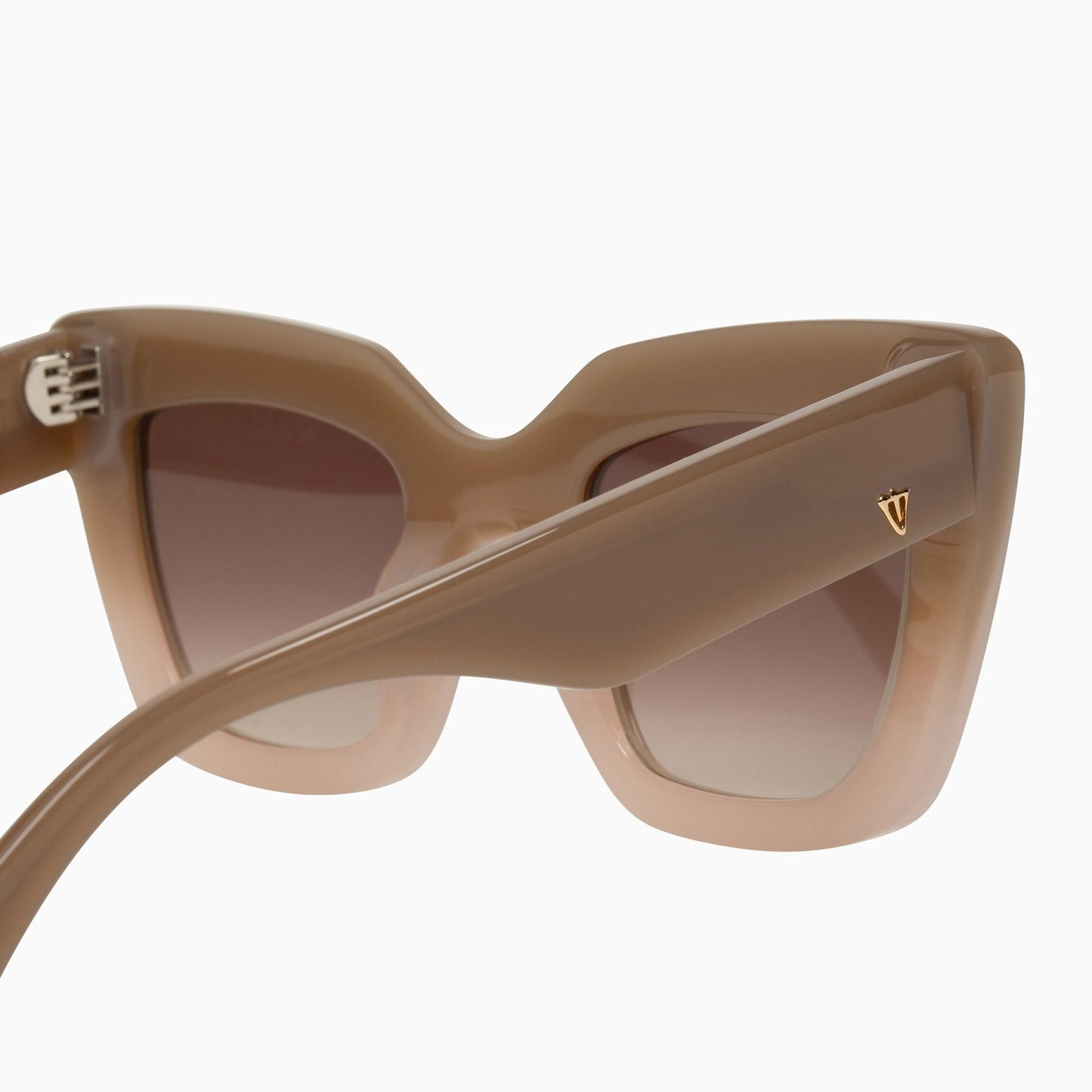 Valley - Brigada Sunglasses - Toffee Fade to Ivory / Brown Gradient Lens