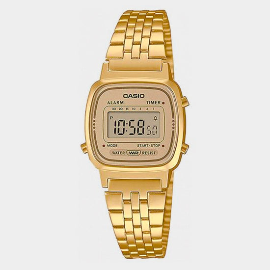 Casio - Ladies Mini Vintage Digital Watch - Gold (LA670WETG-9A)