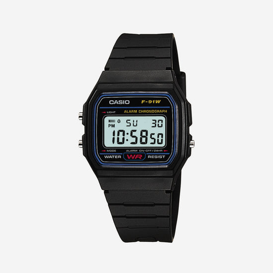Casio - Classic Digital Watch - Black (F91W-1)