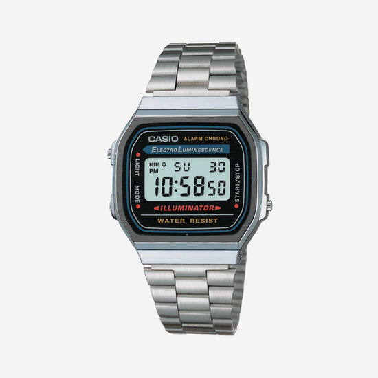 Casio - Mens Classic Illuminator Watch - Silver (A168WA-1)