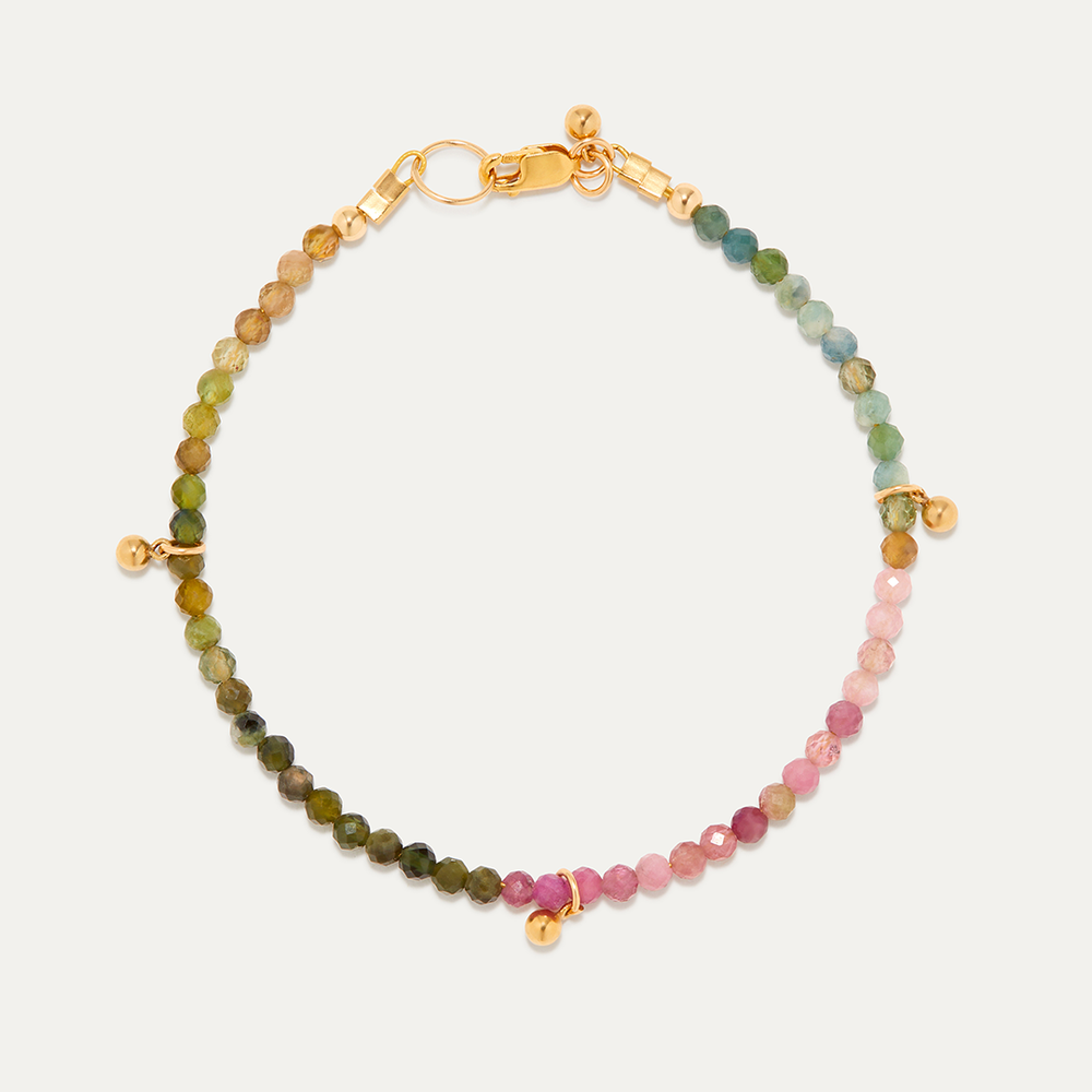 Petite Grand - Delphine Bracelet - Gold / Tourmaline Beads