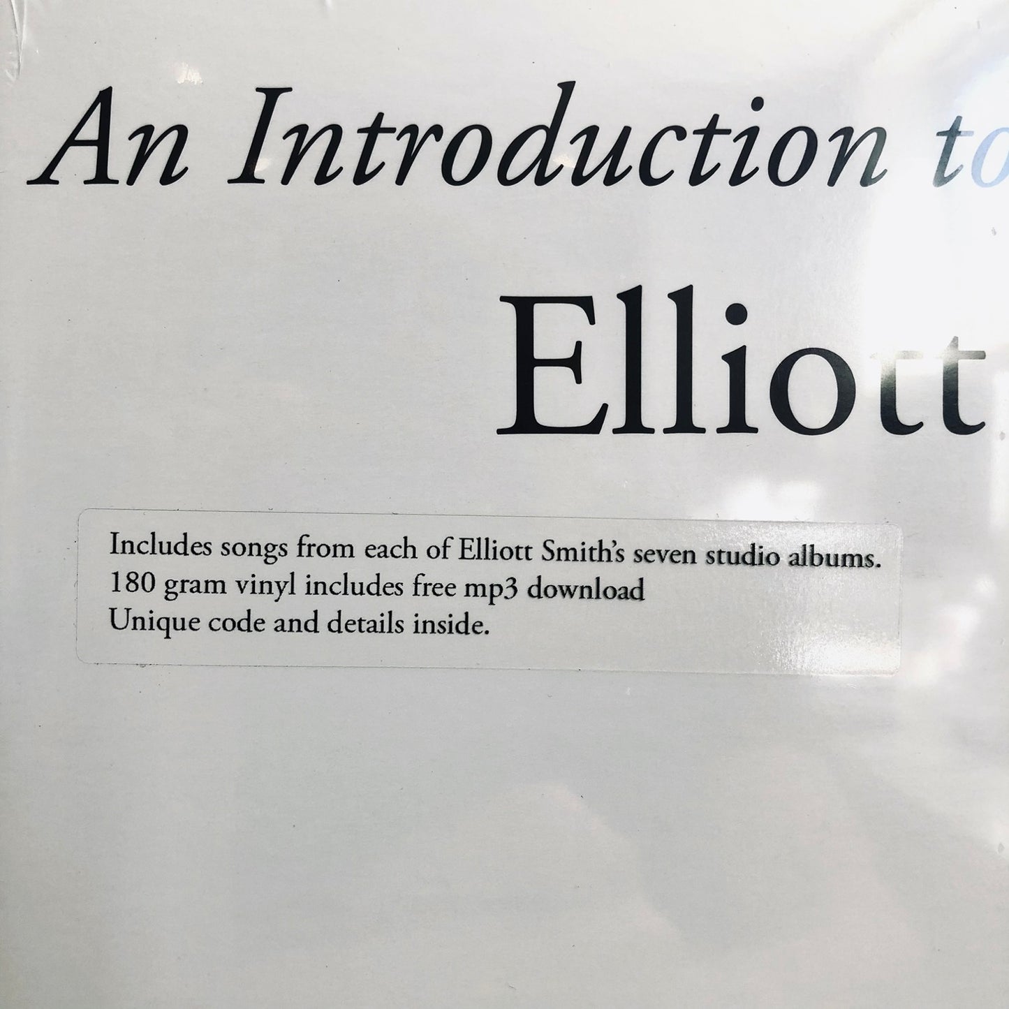 Elliott Smith - An Introduction To Elliott Smith. LP