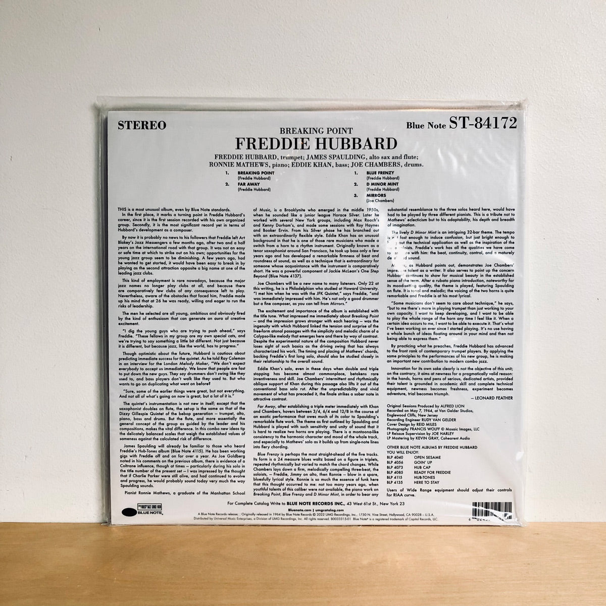 Freddie Hubbard - Breaking Point. LP [Tone Poet Series USA IMPORT]