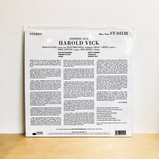 Harold Vick - Steppin' Out. LP (Blue Note Tone Poet Series) USA IMPORT
