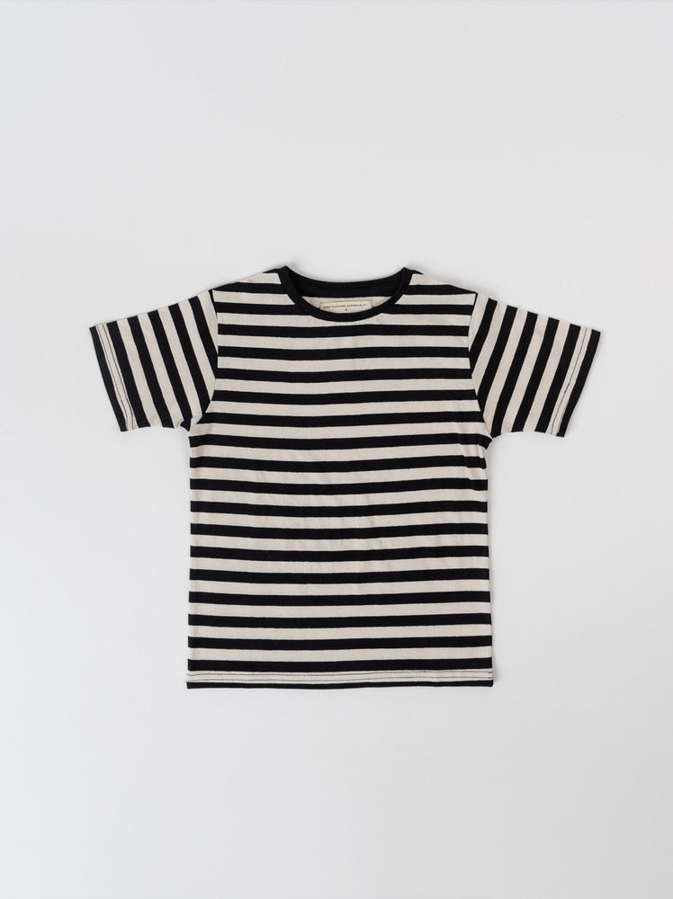 Buy Hemp Clothing Australia - Kids Tee - Black/White Stripe | Abicus