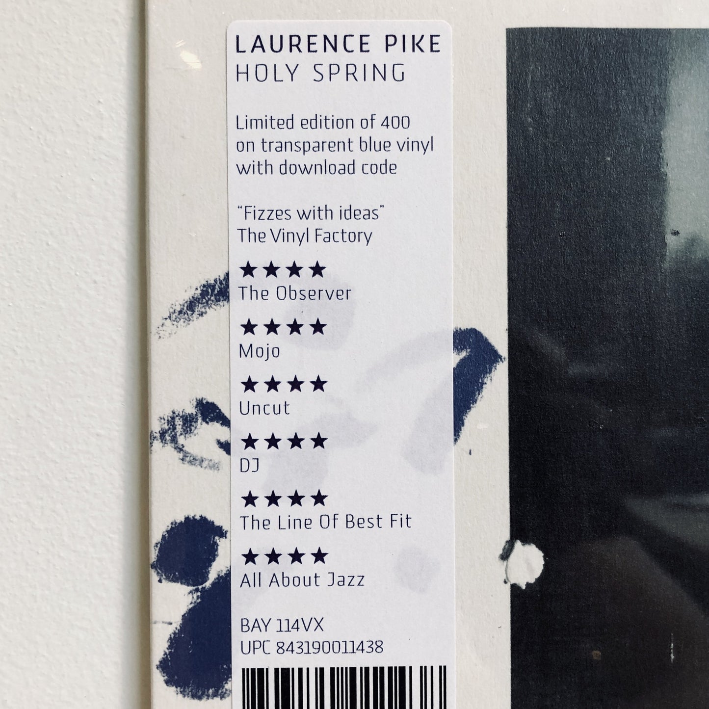 Laurence Pike - Holy Spring. LP (Indie Exclusive Transparent Blue Vinyl Edition)