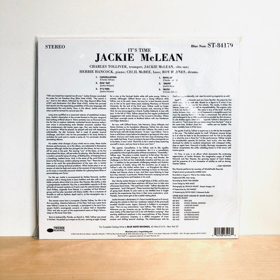 Jackie McClean - It's Time. LP [Tone Poet Series]