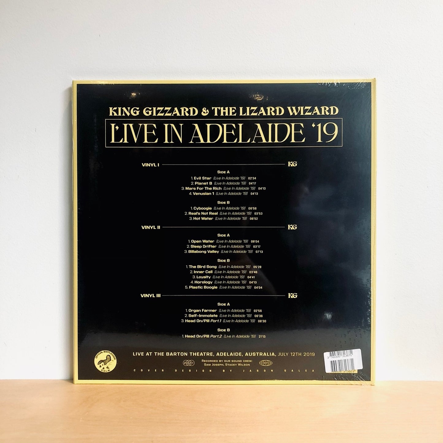 King Gizzard & The Lizard Wizard - Live in Adelaide '19. 3LP [Black Vinyl]