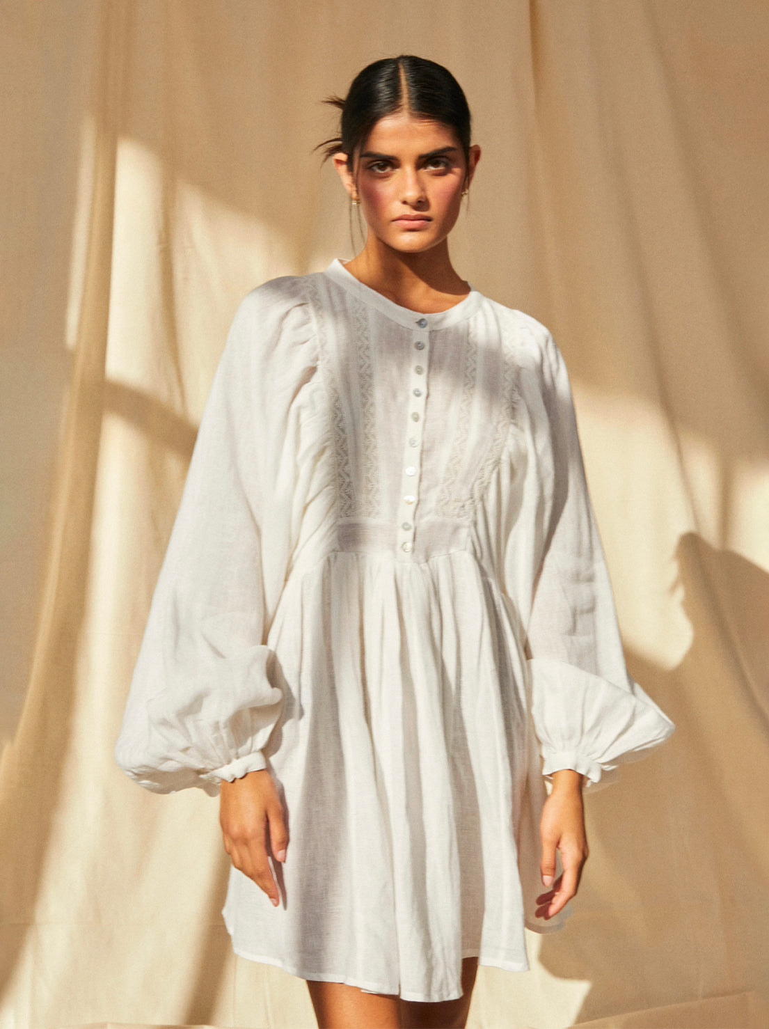 Kinga Csilla - Helu Mascali Mini Dress - White
