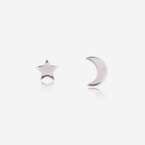 Linda Tahija - Star & Moon Studs - Sterling Silver