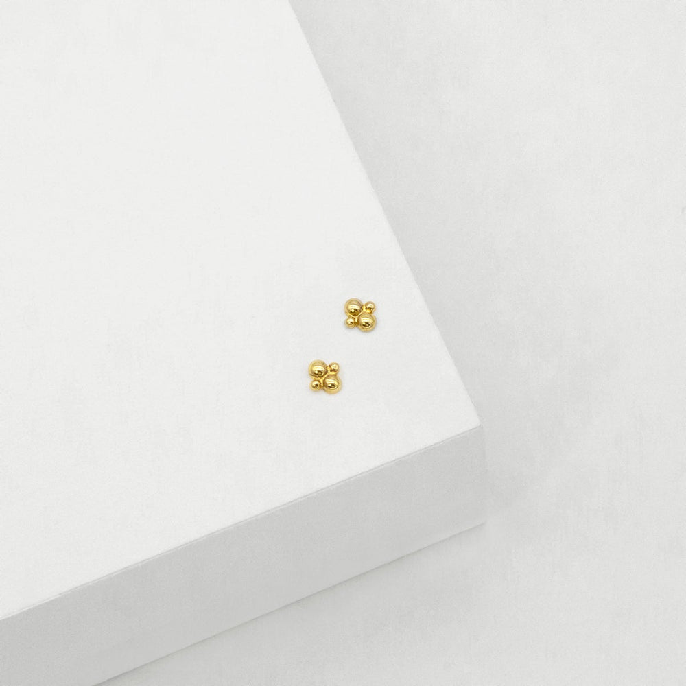 Linda Tahija - Cluster Stud Earrings - Gold Plated