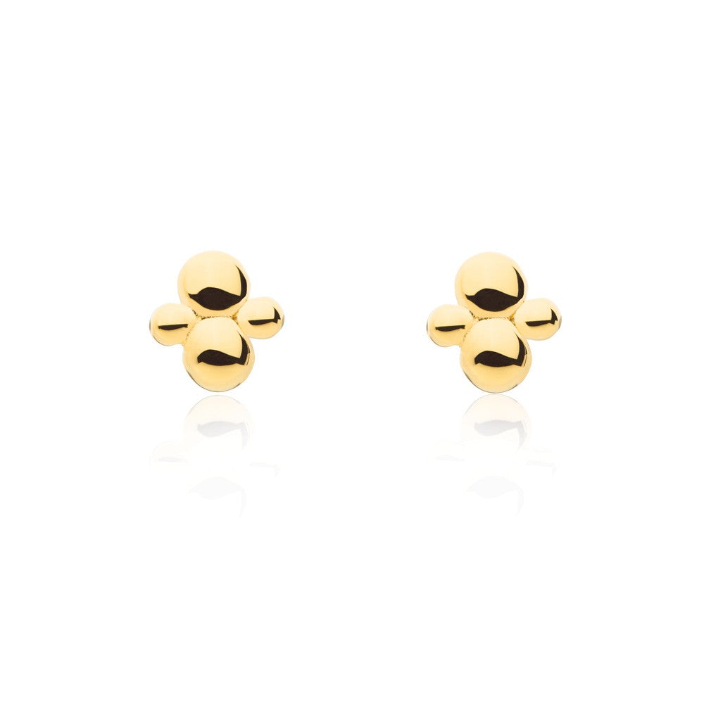 Linda Tahija - Cluster Stud Earrings - Gold Plated