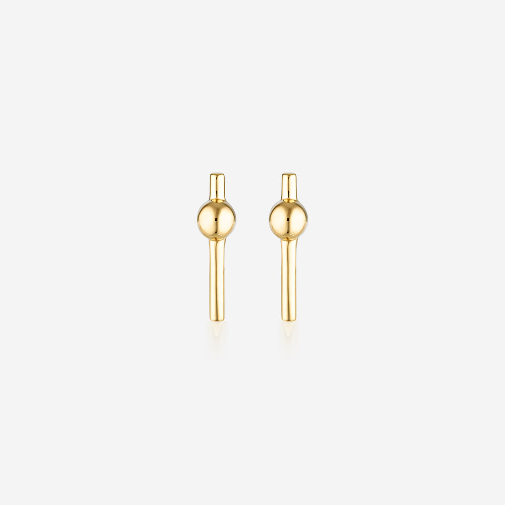 Linda Tahija - Pivot Stud Earrings - Gold Plated