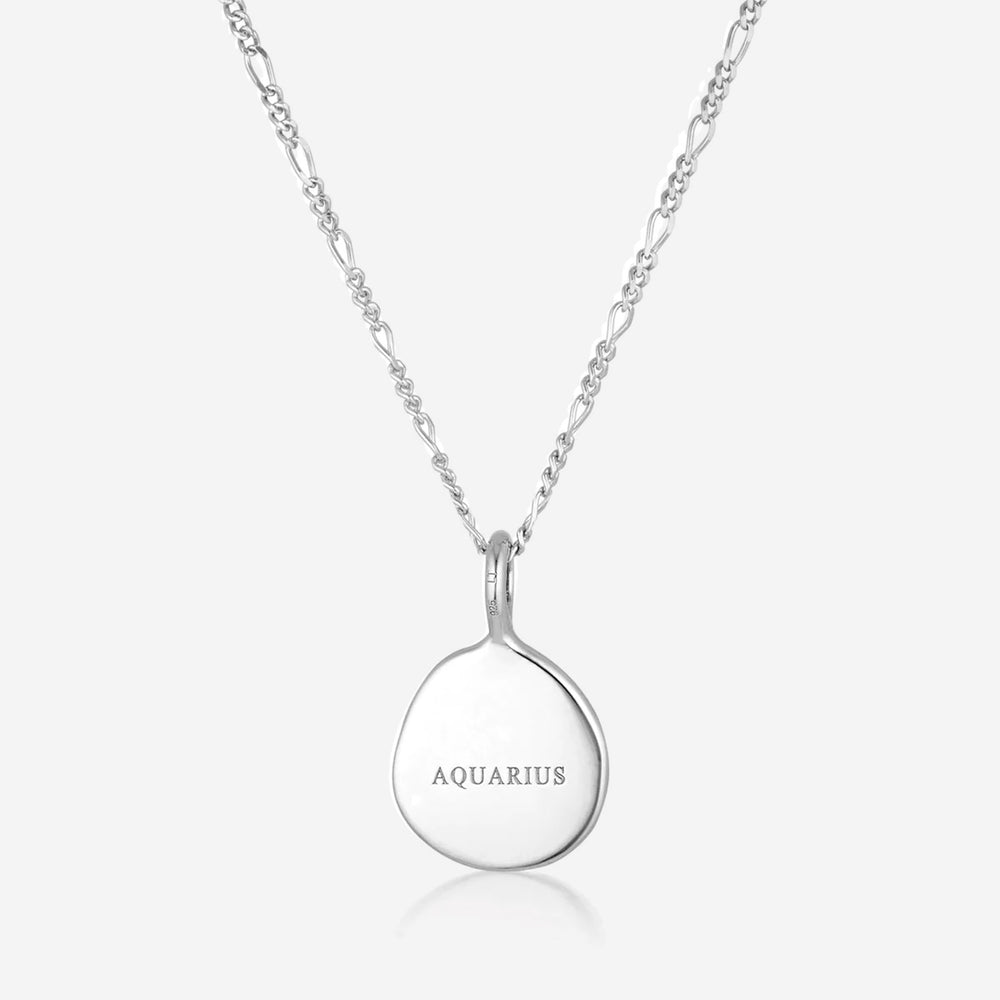 Linda Tahija - Zodiac Cable Necklace - Aquarius - Sterling Silver
