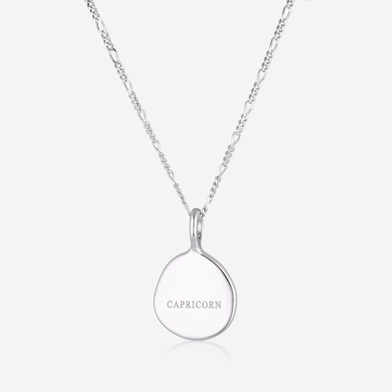 Load image into Gallery viewer, Linda Tahija - Zodiac Cable Necklace - Capricorn - Sterling Silver
