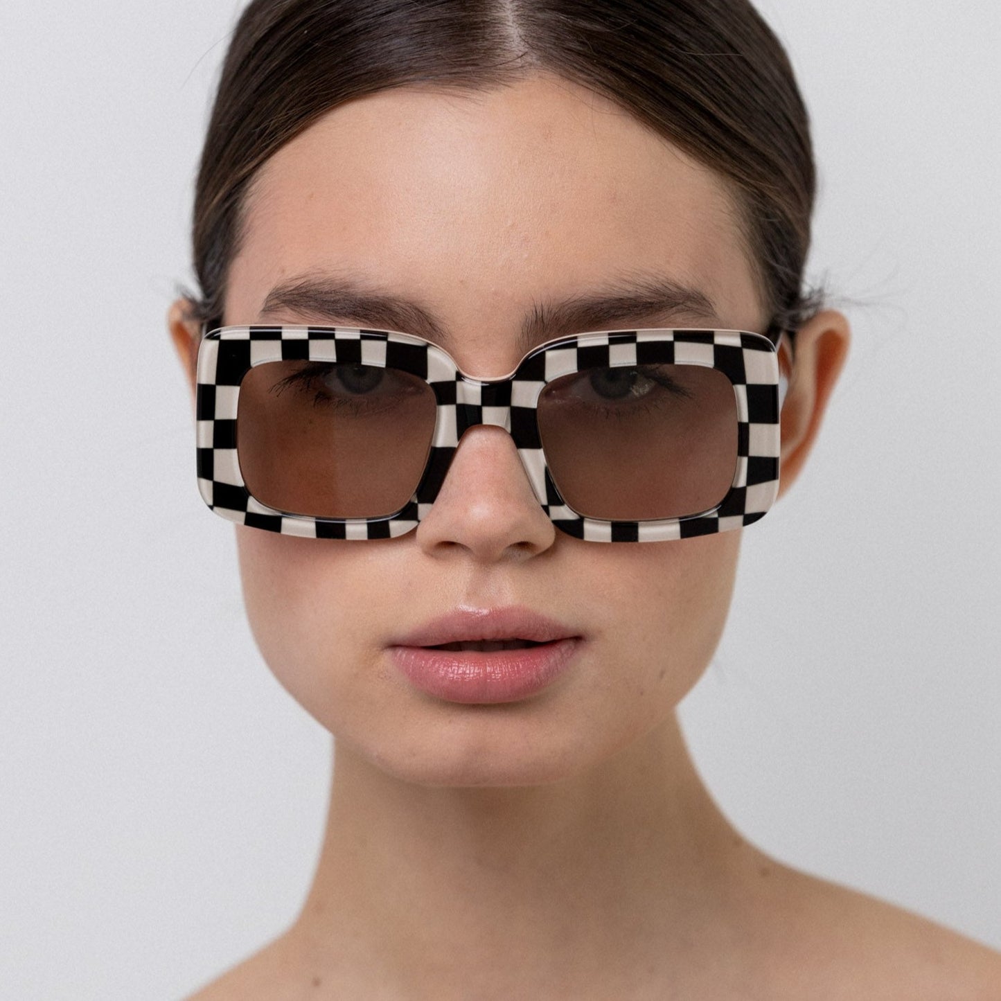 Lu Goldie - Mia Sunglasses - Black Check