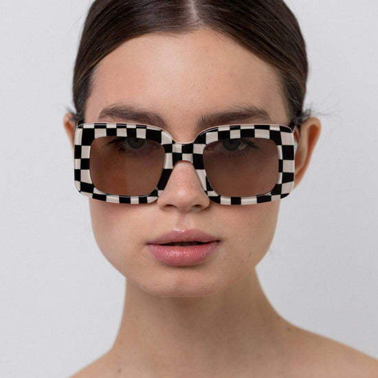 Lu Goldie - Mia Sunglasses - Black Check