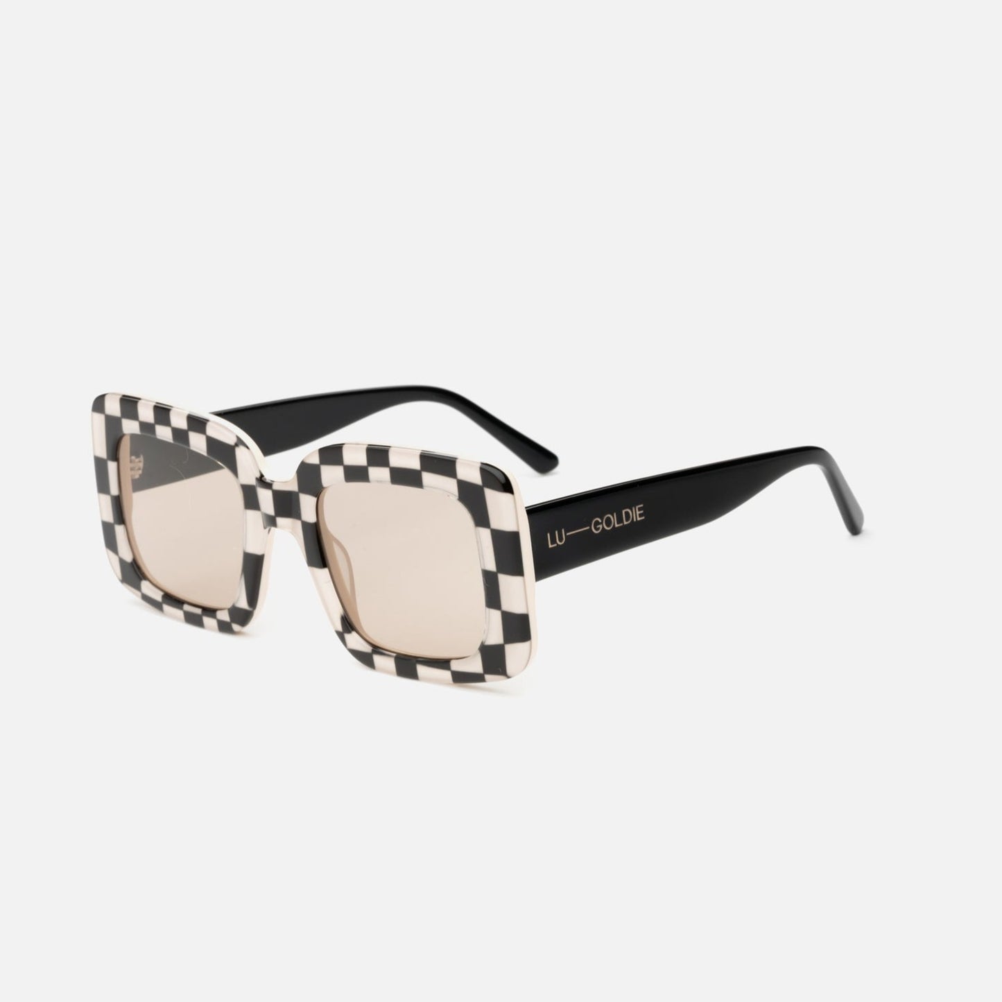 Lu Goldie - Mia Sunglasses - Black Check