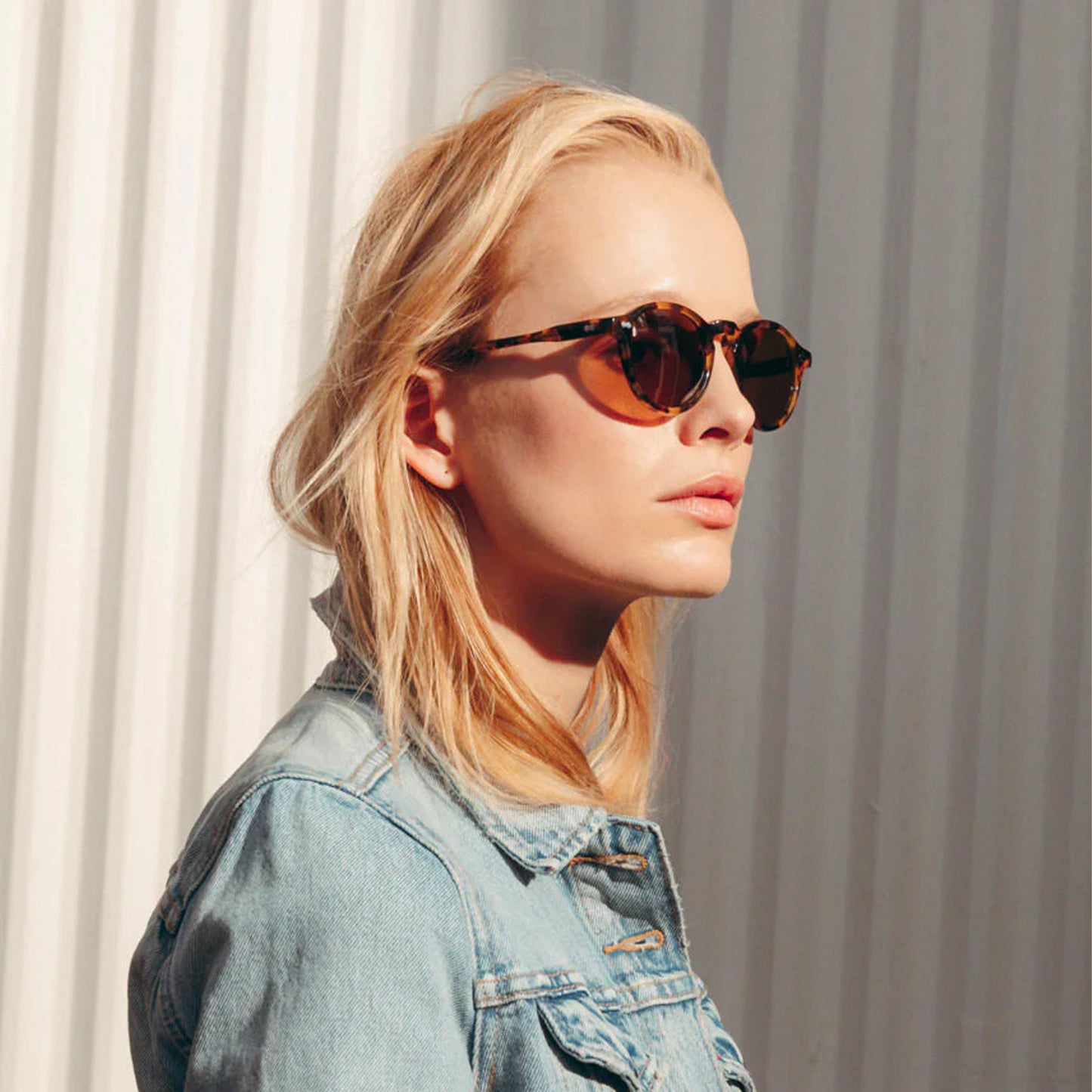 Moscot - Miltzen Sunglasses in Tortoise 49 (Wide) - G15 Lens