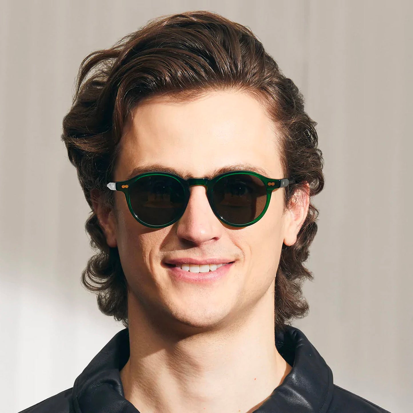 Moscot - Miltzen Sunglasses in Blonde 49 (Wide) - Calibar Green Lens