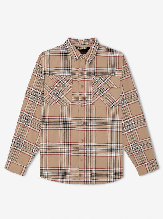 Mr Simple - Flannel LS Shirt - Natural Check