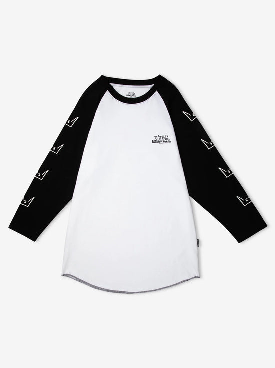 Mr Simple - Rat Stack 3/4 Raglan - White/Black