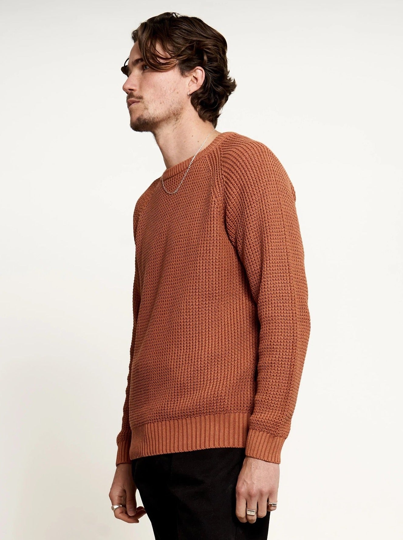 Mr Simple - Chunky Knit - Rust