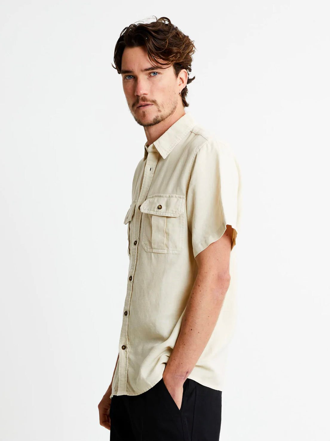 Mr Simple - Hemp Safari Shirt - Natural