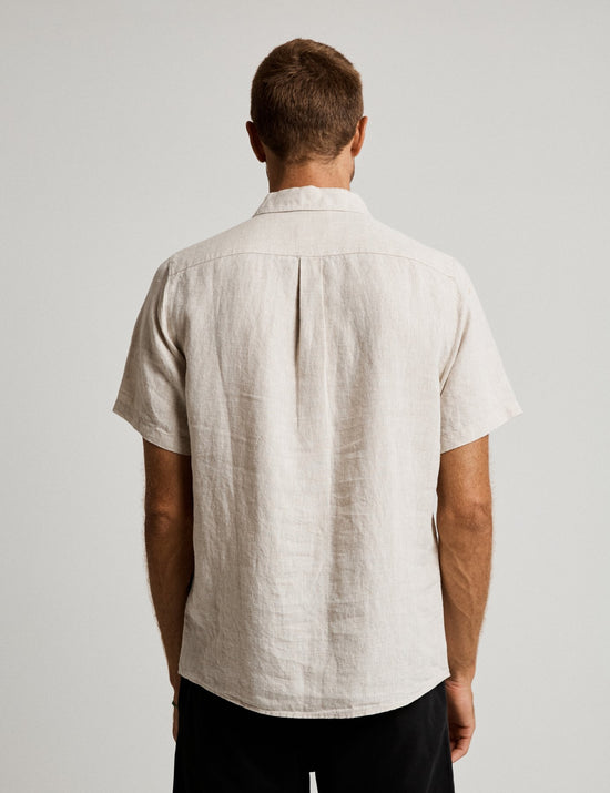 Mr Simple - Linen SS Shirt - Natural