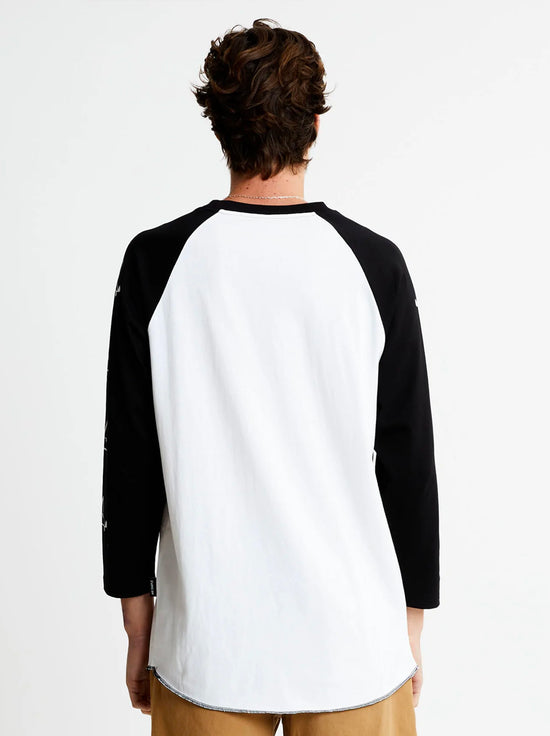 Mr Simple - Rat Stack 3/4 Raglan - White/Black