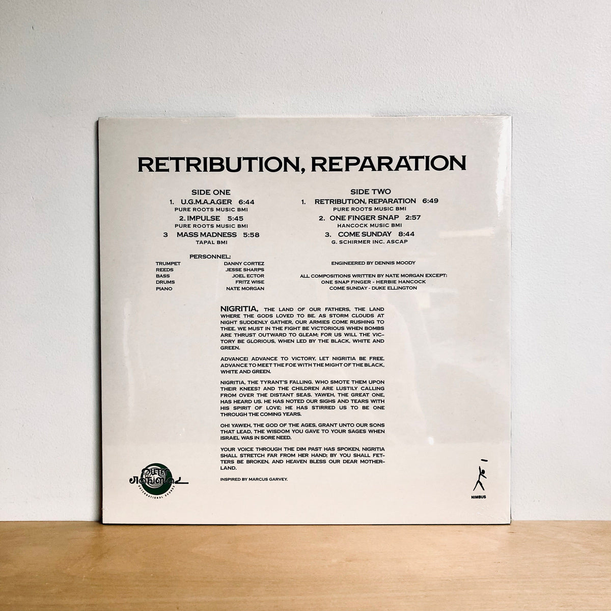 Nate Morgan - Retribution, Reparation. LP [UK IMPORT]