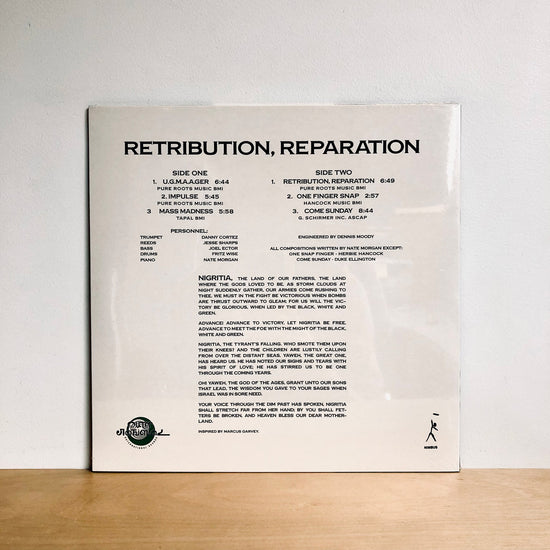 Nate Morgan - Retribution, Reparation. LP [UK IMPORT]