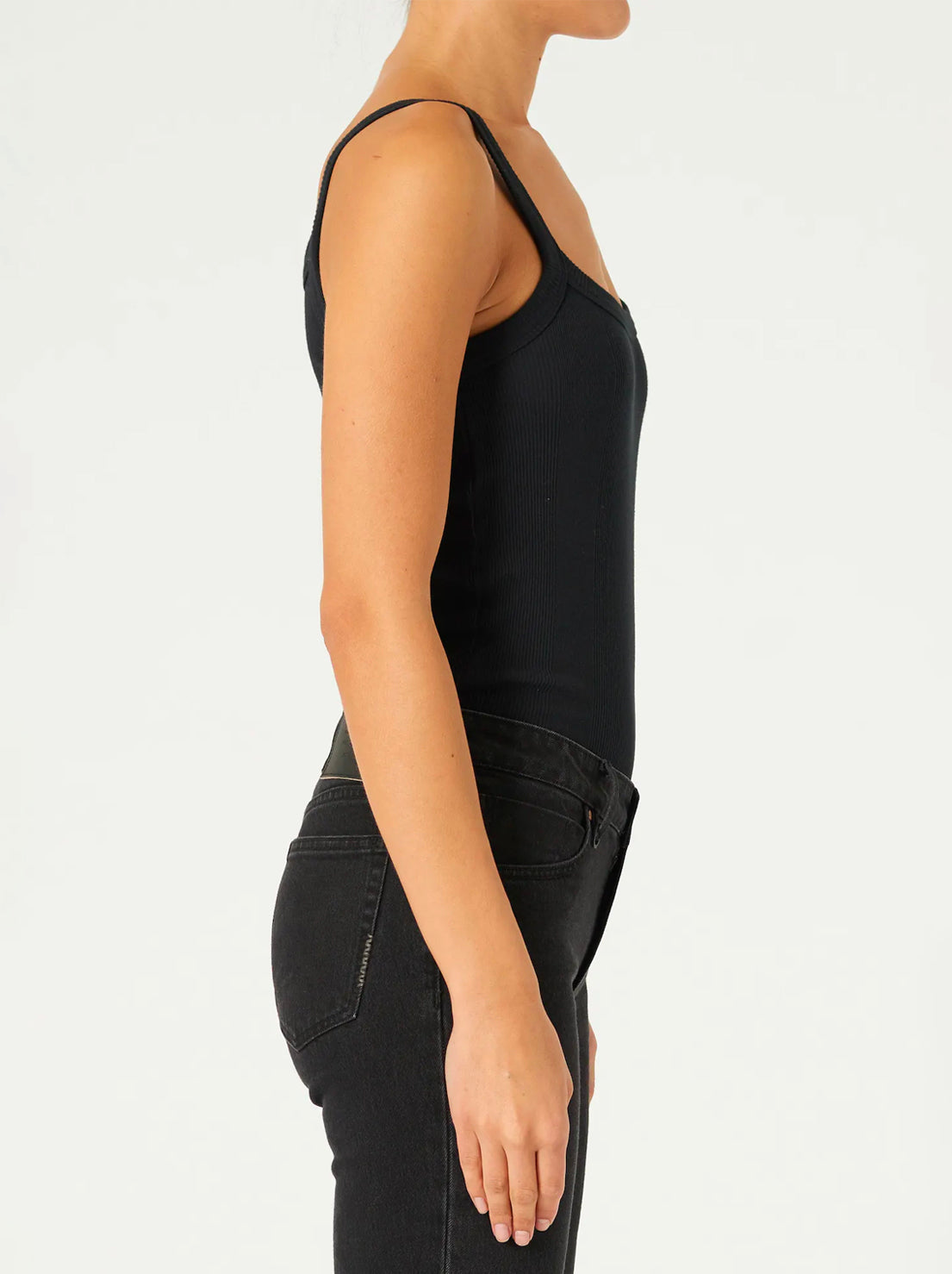 Neuw - Frenchie Rib Singlet - Black