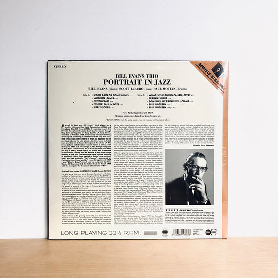 Bill Evans Trio - Portrait In Jazz. LP [+ Bonus CD USA IMPORT]