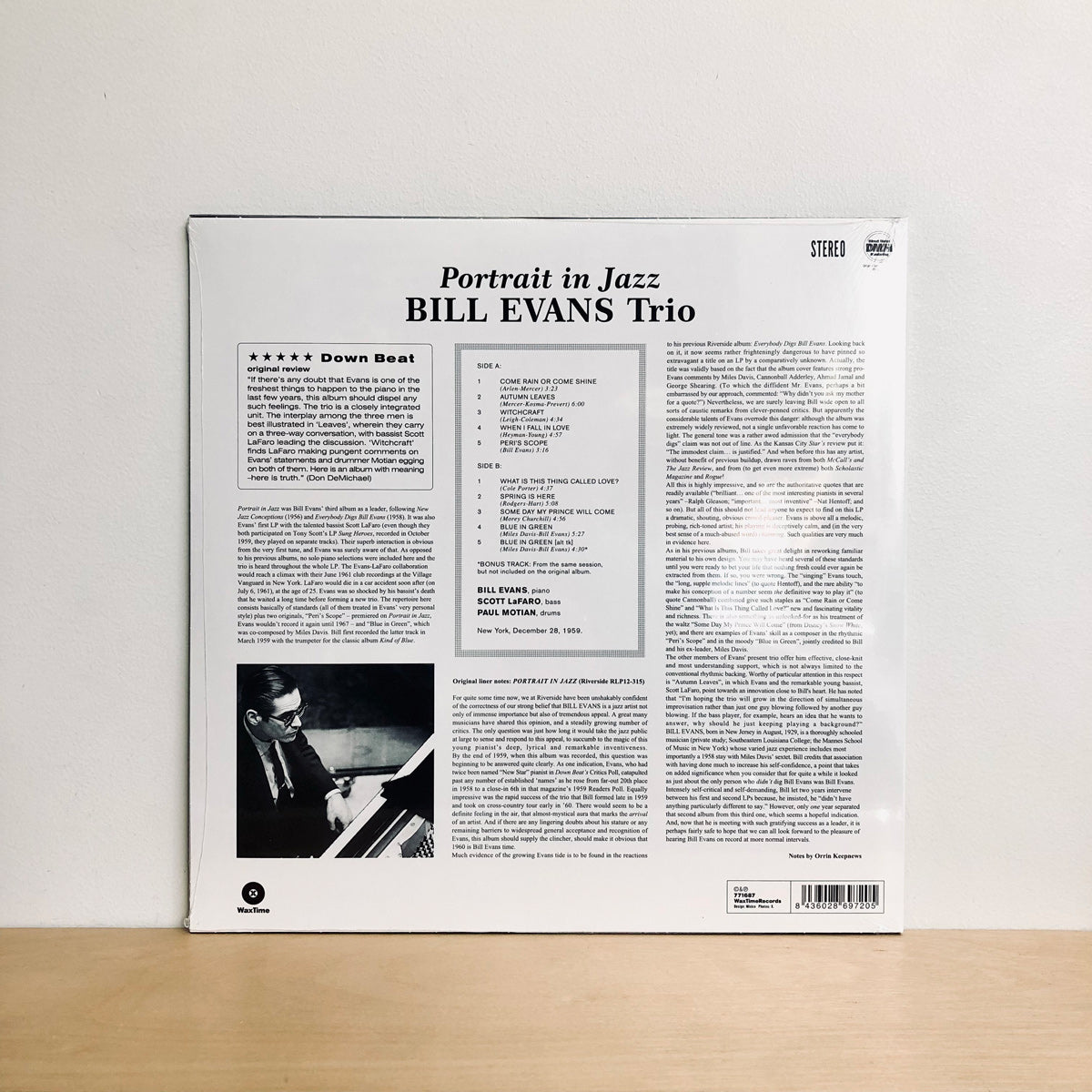 Bill Evans - Portrait In Jazz. LP [USA IMPORT]