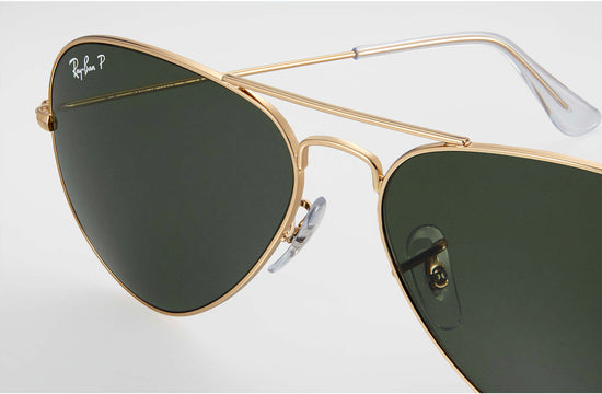Load image into Gallery viewer, Ray-Ban - Aviator RB3025 - Gold Frame / Polarized Crystal Green Lens - 58
