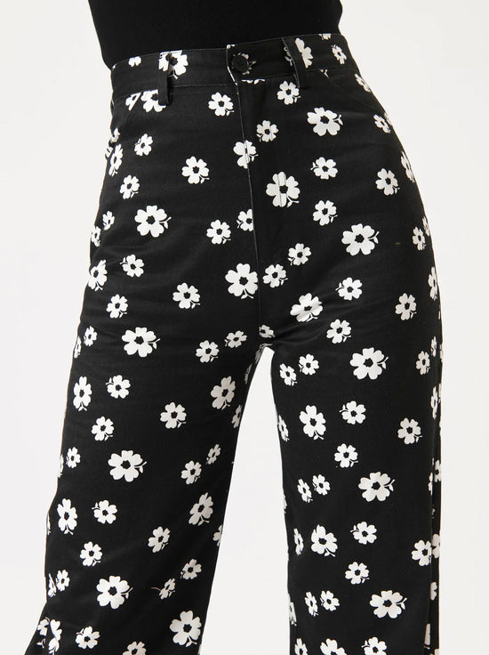 Rolla's - Folk Floral Heidi Pant - Black