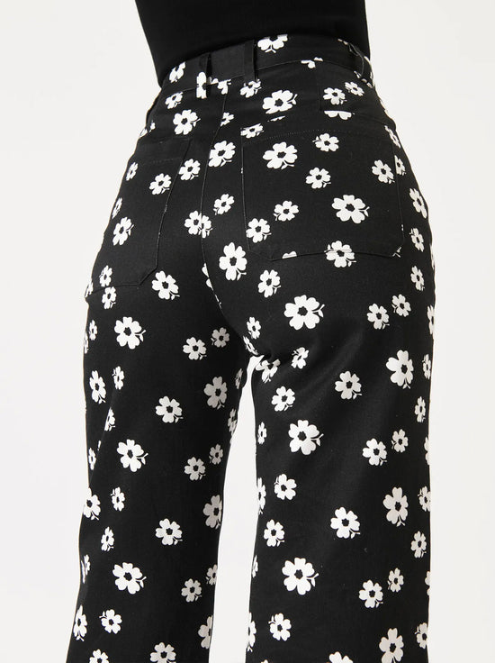 Rolla's - Folk Floral Heidi Pant - Black