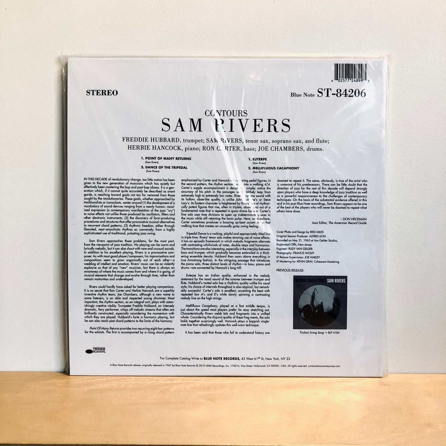 Sam Rivers - Contours. LP [Tone Poet Series]